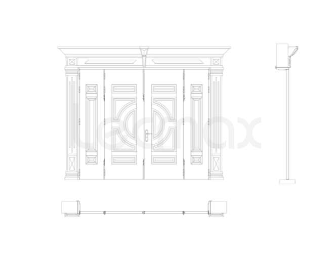 Cửa thép vân gỗ lm507