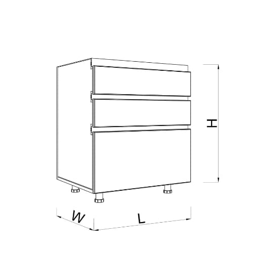 The 3-Drawer Cabinet NK3K